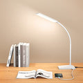 Vansuny Eye-Caring LED Desk Lamp, Reading Light with USB Charging Port - color: White USB Charger