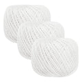 MECCANIXITY Crochet Thread Pearl Cotton Size 3 White 3 Rolls 164 Yards for Crocheting Tatting Knitting Embroidery Sewing - color: White