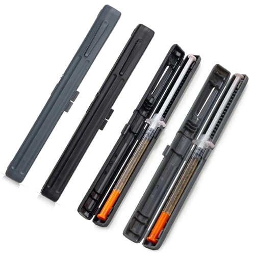 Portable Prefilled Insulin Case Compatible with Syrings, Fits for Diabetic Travel Carrying (Black & Grey | 2 Pack) - color: Black, Gray