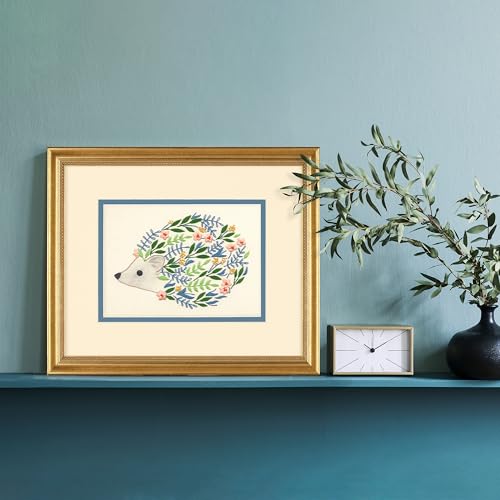 Dimensions 71-06262 Hedgehog Embroidery Needlepoint Kit for Beginners with Printed Fabric, 7" x 5", Multicolor, 4 Pieces - style: Hedgehog