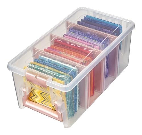 ArtBin Semi Satchel Portable Craft Organizer with 3 Dividers - Clear Plastic Storage Case for Art & Craft Supplies (Pack of 4) - color: Rose Gold, size: Pack of 4