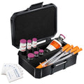 3/10/30 ml Peptide Case for Fridge, Room for Syringes and Skin Prep Wipes - color: Black - 2x10ml+4x3ml+1x30ml