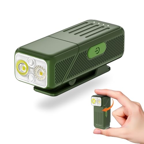 200-Lumen EDC Flashlight Rechargeable Clip-On Light with 90° Rotatable Head