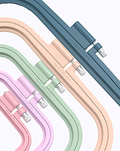 Pllieay Square Embroidery Hoops, 5 Pieces 5 Sizes, ABS Plastic - style: Square - 3", 4.3", 6.5", 8.7", 11"
