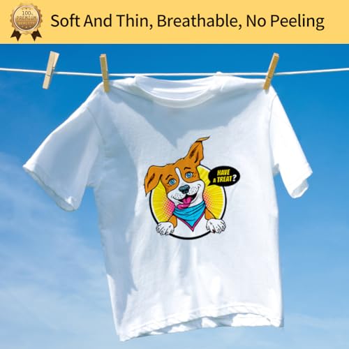 TransOurDream Heat Transfer Paper for Light T Shirts (50 Sheets, 8.5x11") Iron on Transfer Paper for Light & White Fabrics Printable Heat Transfer Vinyl for Inkjet Printer(TOD-L1-50) - color: Light, size: 50 Sheets