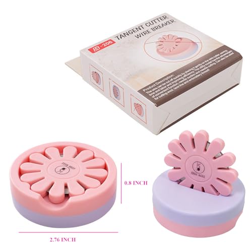 Thread Cutter Tool for Sewing, Flower Thread Cutting with Stand Quilting Supplies for Sewing Tools Magnetic Pins Holder Chain Piecing Blade Not Removable (Pink Case) - color: Pink Case