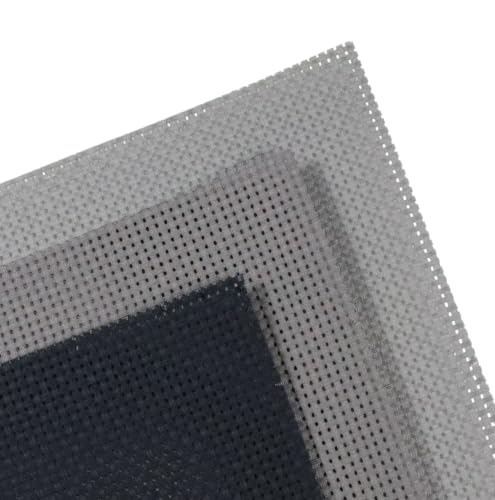 KCS 3 pc of 15" x 18"(38cmx45cm) 11 Count Cross Stitch Cotton Aida Cloth Needlework Rolled Fabric Box,11CT,Medium Grey+Dark Grey+Black - color: Medium Grey+dark Grey+black, size: 11CT