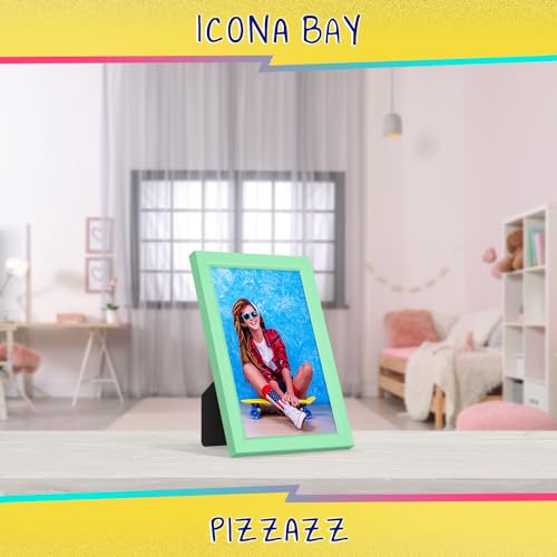 Icona Bay 4x6 Picture Frame, Pastel Green Solid Wood Scandinavian Style Frame for Photo, Pizzazz Collection - color: Pastel Green, size: 4x6