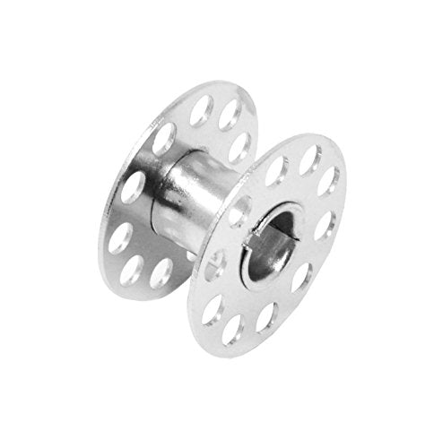 Mandala Crafts Empty SA156 Bobbins for Brother Sewing Machine, 25 Metal Class 15j Bobbins Compatible with Singer, Kenmore, Bernina, Janome, Elna - color: Silver, size: Size A 25 Rolls