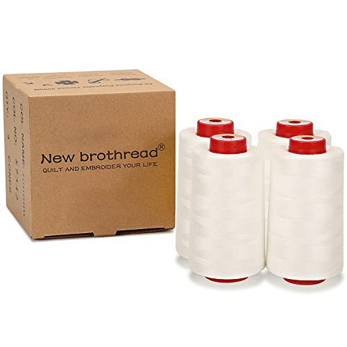 New brothread 4 Large Cones All Purpose Polyester Thread -Natural - color: 4xNatural