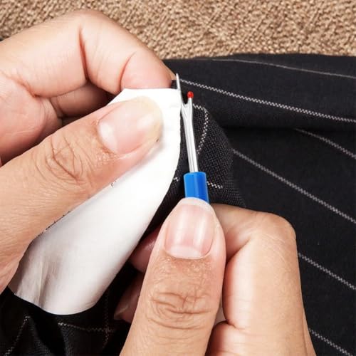 Sewing Machine Needle Threader with Magnifier, 3 in 1 Quick Threading Tool with Magnetic Mount & Integrated Ruler, Anti-Prick Stitch Insertion Kit with 2 Seam Rippers for Quilting