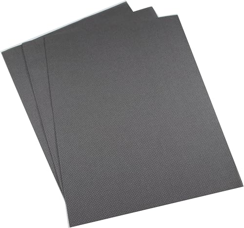 KCS 3 pc of 12" x 18"(30cmx45cm) Counted Cotton Aida Cloth Cross Stitch Fabric (Dark Grey,16CT) - color: Dark Grey, size: 16CT