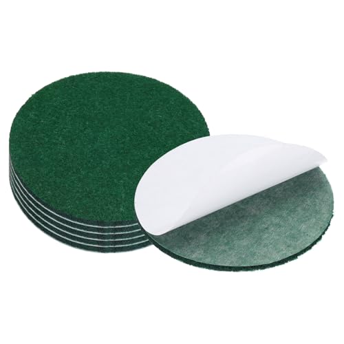 PATIKIL 3.5 Inch Diameter Lamp Base Felt, 6Pack 3mm Thickness Round Soft Adhesive Non-Slip Anti-Scratch Backed Felt for Lamp Furniture DIY Craft, Dark Green - color: Dark Green, size: 3.5 Inch