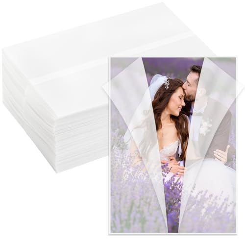 SuFly Pre-Folded Vellum Jackets for 5x7 Invitations, 90-Pack (60lb/93gsm) Translucent Vellum Paper 5x7 Sleeves, Invitation Jackets, Elegant Wedding Invitation Accessories, Envelope Liners, DIY Crafts. - size: 5" x 7", 90 Pack