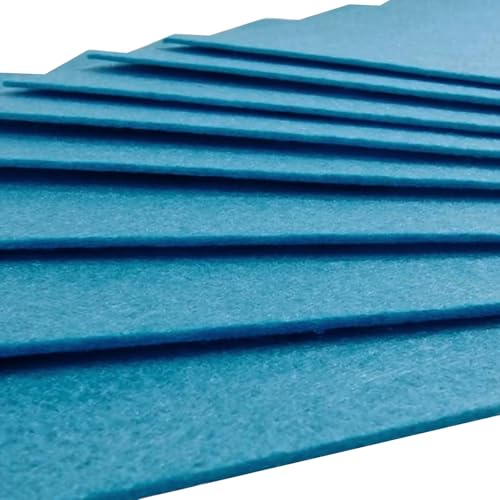 Jtnohx Stiff Felt, 2mm Thick Felt Sheets for Crafts, 8"x12" Hard Felt Fabric Squares 8Pcs for DIY Projects (Blue) - color: Blue