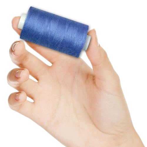 All Purpose Polyester Sewing Thread-2 Spools for Hand and Machine Sewing(Indigo Blue) - color: Indigo Blue