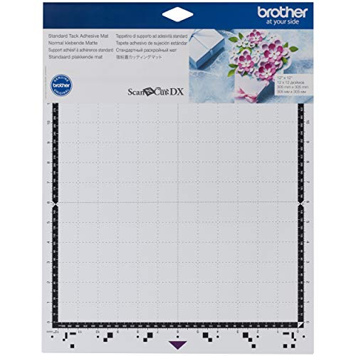 Brother ScanNCut DX Mat CADXMATSTD12, 12" x 12" Standard Tack Adhesive for Cardstock, Vinyl, Foam and More, Replacement Accessory - style: 12" x 12" Standard Tack