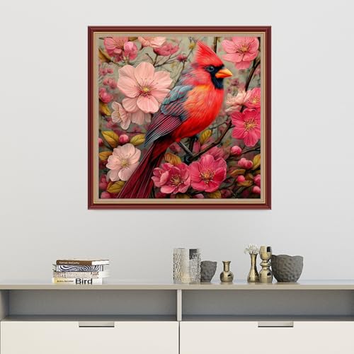 Dooxvey Cross Stitch Kits for Adults Beginners,Full Range of Cross-Stitch Stamped Kits Needlepoint Kits for Beginners Embroidery Kits 11CT Cross Stitch Patterns-Flower Bird 18x18 inch - color: Magicolor13