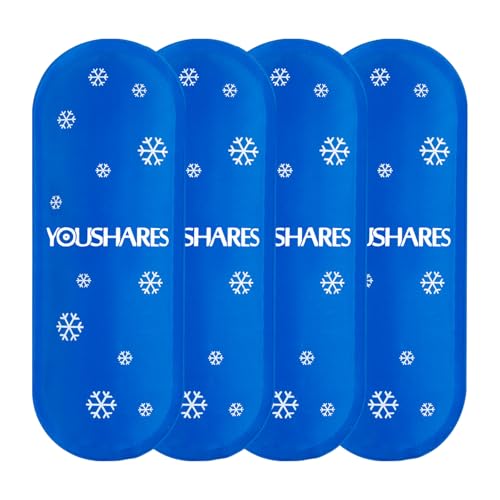 YOUSHARES Mini Ice Packs - Reusable, Thickened & Leak-proof Ice Pack for Insulin & Peptide Cooler Travel Case, TSA Approved Ice Packs Suitable for Most Insulated Medication Travel Bag (4 Packs) - color: Z4_ICE Blue