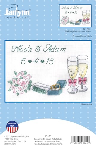Wedding Day Announcement Counted Cross Stitch Kit