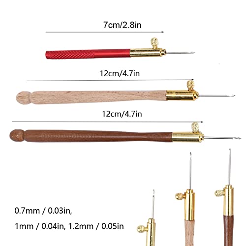 Moofey Tambour Embroidery Kit, 3PCS Tambour Hook with 9 Needles