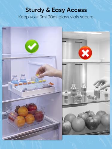 Peptide Case for Fridge 3ml & 30ml, Peptide Vial Holder for Fridge,White ﻿ - color: White