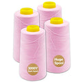 Pink Serger Thread, All-Purpose Thread for Sewing, Polyester, 4 Cones of 3000 Yards Each Spool for Sewing Machine - color: Pink