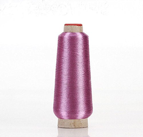 Sparkle Metallic Threads Machine Embroidery - 5000 Yards per roll (Pink Color) - color: pink color