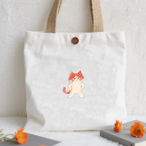 ORIGACH 4 Sheets Water Soluble Embroidery Patterns Stabilizers - Pre-Printed Funny Cat, Lion, Pig & Duck Designs - Stick & Stitch Embroidery Paper for Hand Sewing Lovers - color: Funny Animals