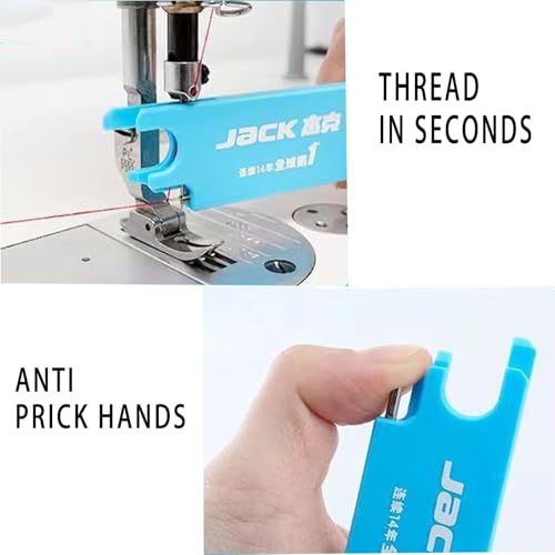 Automatic Needle Threader for Sewing Machine, 3-in-1 with Measuring Gauge & Magnifying Glass, Magnetic Sewing Tool Accessory for Needles Size 10+