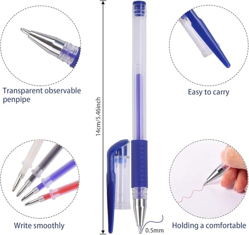 JANYUN 116 Pcs Heat Erasable Pens, 12 Disappearing Ink Pens with 104 Refills