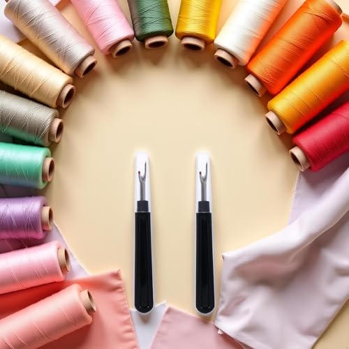 2Pcs Thread Remover, Stitch Unpickers Seam Remover Set Sewing Crafting and Removing Embroidery Hems and Seams DIY Cross-Stitch Accessories, Seam Rippers Sewing Tools