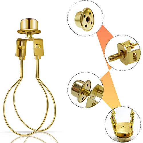 Clip on Lampshade Adapter, Shade Light Bulb Clip Adapter(1 Pcs, Gold) - color: Gold