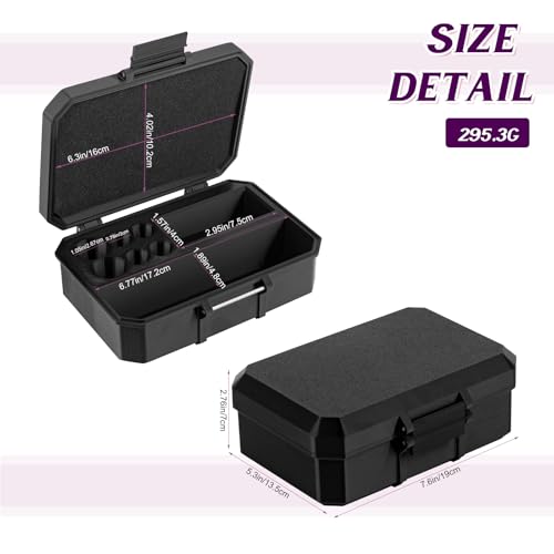 3/10/30 ml Peptide Case for Fridge, Room for Syringes and Skin Prep Wipes - color: Black - 2x10ml+4x3ml+1x30ml