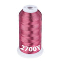 Simthread 2700 Yards Metallic Embroidery Machine Thread - Red Brown MS-004, 40wt High-Sheen King Spool, Smooth Running & Break Resistant for Commercial & Home Embroidery Machines - color: Red Brown MS-004