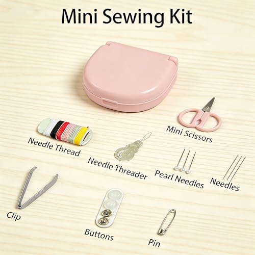 Obear 2 Pack Mini Sewing Kit - Emergency Travel Repair Set with Threads, Needles & Scissors for Beginners, Camping & Daily Use - style: 2 Pack Mini Sewing Kit