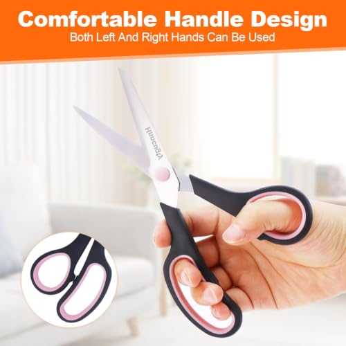 Scissors for Office School Supplies, Hnncugty 8"Scissors All Purpose 24Pack - color: 24 Pack Black Grey