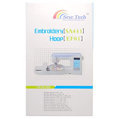 Sew Tech Embroidery Hoop for Brother, 6x10in 160x260mm SA441 EF81 Frame - size: 6"x10" - SA441