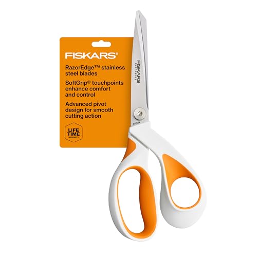 Fiskars 8" RazorEdge Fabric Scissors, Heavy Duty & Sharp Fabric Shears - style: RazorEdge 8"