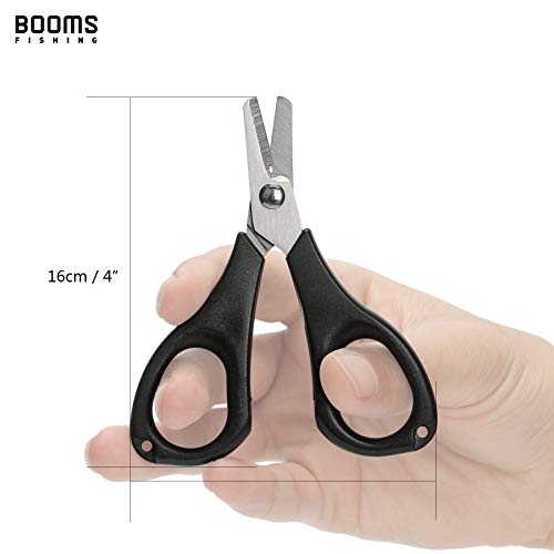 Booms Fishing S01 Fishing Scissors for Braided Line, 4 Styles Options - color: Black With Retractor