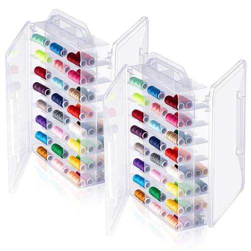 Mifoci 1 Pcs 46 Grids Thread Holder, Double Sided Sewing Thread Organizer