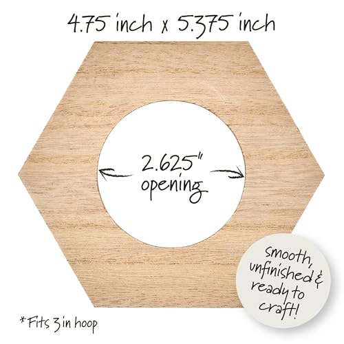 Bucilla, Embroidery Hoop Hexagon Frame, Fits 3" Embroidery Hoop - size: 3", style: Hexagon