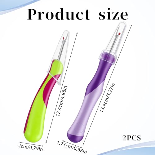 SULIKJHUI 2 Pcs Seam Rippers for Sewing, Thread Cutter Picker Tool