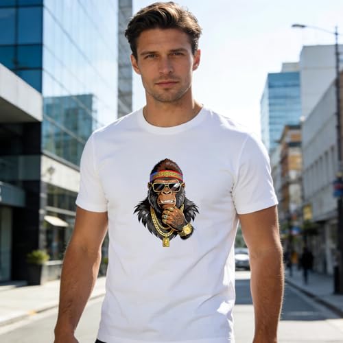 ANATTASOUL Orangutan with Crown 16PCS Heat Transfers Ready to Press - style: Orangutan with Crown