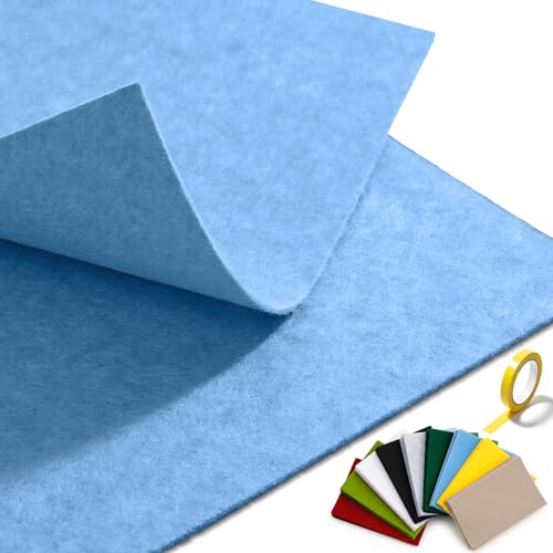 Baby Blue Felt Fabric 36" x 36", 1 Square Yard Stiff Acrylic Felt Sheet - color: Baby Blue, size: 36" X 36" (1 Yard)