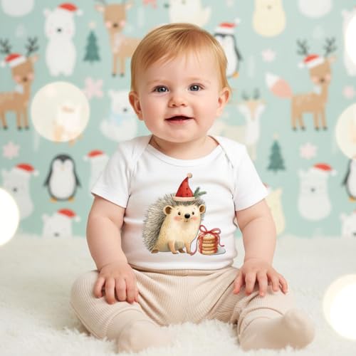 Dazoratix Christmas Baby Iron on Transfers - 28 Sheets Cute Animal DTF Ready to Press for Onesies Holiday Winter Merry Xmas Heat Patches Viny Stickers Decals for Bodysuit T Shirts Clothing DIY Crafts - style: Christmas Baby