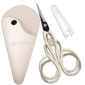 Little Sewing Scissors, 4.4'' Small Embroidery Scissors with Cover - color: White