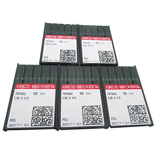50PCS Groz Beckert DBXK5 Industrial Embroidery Machine Needles in CKPSMS Clear Plastic Box Compatible with/Replacement for Tajima Brand Barudan Brand SWF Brand (80/12) - size: 80/12