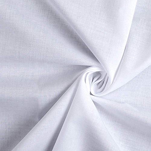 Barcelonetta | Cotton Lawn Fabric | Lining Fabric | 100% Cotton | Thin | 58" Wide | Sewing, Air Feel Layer | Cloth, Solid (White, 2 Yard) - color: White, size: 2 Yard