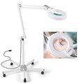 15X Magnifying Floor Lamp with 5 Wheels Rolling Base for Estheticians - 2,200 Lumens LED Dimmable Light with Magnifying Glass, Lighted Magnifier for Reading, Crafts, Sewing, Close Work, Estheticians - size: 15X